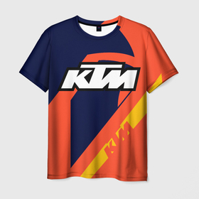 Мужская футболка 3D с принтом KTM VINTAGE | SPORTWEAR в Екатеринбурге, 100% полиэфир | прямой крой, круглый вырез горловины, длина до линии бедер | 90s | cross | enduro | ktm | moto | moto sport | motocycle | sportmotorcycle | vintage | винтаж | кросс | ктм | мото | мото спорт | мотоспорт | спорт мото