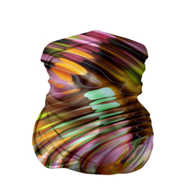 Бандана-труба 3D с принтом Цветные круги на воде в Белгороде, 100% полиэстер, ткань с особыми свойствами — Activecool | плотность 150‒180 г/м2; хорошо тянется, но сохраняет форму | abstraction | circles | color | vanguard | wave | абстракция | авангард | волна | круги | цвет