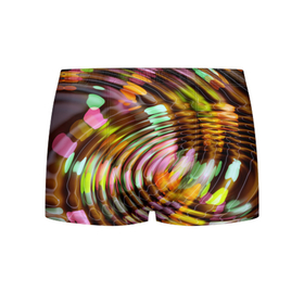 Мужские трусы 3D с принтом Цветные круги на воде , 50% хлопок, 50% полиэстер | классическая посадка, на поясе мягкая тканевая резинка | abstraction | circles | color | vanguard | wave | абстракция | авангард | волна | круги | цвет