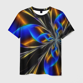 Мужская футболка 3D с принтом Neon vanguard pattern   Fashion 2023 в Екатеринбурге, 100% полиэфир | прямой крой, круглый вырез горловины, длина до линии бедер | color | fashion | neon | pattern | мода | неон | узор | цвет