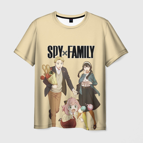 Мужская футболка 3D с принтом Spy x Family: Семья шпиона в Санкт-Петербурге, 100% полиэфир | прямой крой, круглый вырез горловины, длина до линии бедер | Тематика изображения на принте: anya | bond | family | forger | loid | princess | spy | spy x family | thorn | twilight | yor | аня | бонд | йор | красавица | лойд | манга | семья | семья шпиона | спящая | сумрак | супайфамири | форджер | шпион
