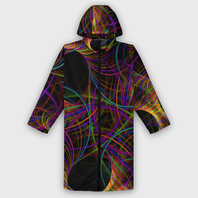 Дождевик унисекс 3D с принтом Deep black space and wormholes в Ухте,  |  | abstraction | fashion | neon | pattern | vanguard | абстракция | авангард | мода | неон | узор