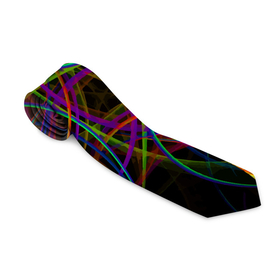 Галстук 3D с принтом Deep black space and wormholes в Белгороде, 100% полиэстер | Длина 148 см; Плотность 150-180 г/м2 | abstraction | fashion | neon | pattern | vanguard | абстракция | авангард | мода | неон | узор