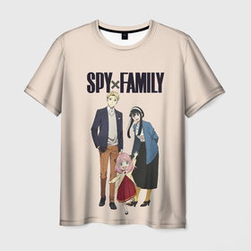 Мужская футболка 3D с принтом Spy x Family. Семья шпиона в Санкт-Петербурге, 100% полиэфир | прямой крой, круглый вырез горловины, длина до линии бедер | anya | bond | family | forger | loid | princess | spy | spy x family | thorn | twilight | yor | аня | бонд | йор | красавица | лойд | манга | семья | семья шпиона | спящая | сумрак | супайфамири | форджер | шпион