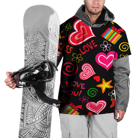 Накидка на куртку 3D с принтом Я ЛЮБЛЮ ТЕБЯ РОДНАЯ , 100% полиэстер |  | валентинки | девушка | день святого валентина | забавный | милый | розовый | романтика | сердце | счастье | цитаты | я люблю тебя