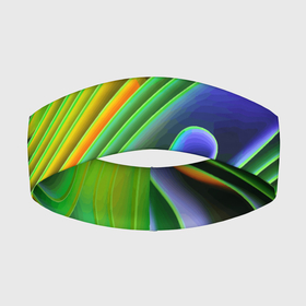 Повязка на голову 3D с принтом Цветные неоновые полосы  Абстракция  Color neon pattern  Abstraction в Новосибирске,  |  | abstraction | bending | color | neon | pattern | stripe | wave | абстракция | волна | изгиб | неон | полоса | цвет
