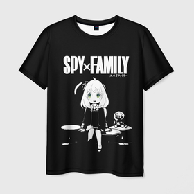 Мужская футболка 3D с принтом Аня Форджер   Семья Шпиона   Spy x Family в Кировске, 100% полиэфир | прямой крой, круглый вырез горловины, длина до линии бедер | anya | forger | loid | spy family | spy x family | yor | аниме | аня | йор | лойд | семья | форджер | шпиона