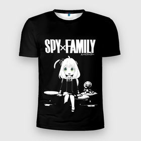 Мужская футболка 3D Slim с принтом Аня Форджер   Семья Шпиона   Spy x Family в Белгороде, 100% полиэстер с улучшенными характеристиками | приталенный силуэт, круглая горловина, широкие плечи, сужается к линии бедра | anya | forger | loid | spy family | spy x family | yor | аниме | аня | йор | лойд | семья | форджер | шпиона