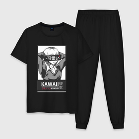 Мужская пижама хлопок с принтом Kawaii Girl   девушка Kanojo   Кадзуя Киносита , 100% хлопок | брюки и футболка прямого кроя, без карманов, на брюках мягкая резинка на поясе и по низу штанин
 | Тематика изображения на принте: game | kawaii girl | аниме | аниме девушкой | девушка на час | манга