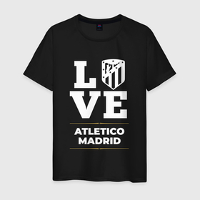 Мужская футболка хлопок с принтом Atletico Madrid Love Classic в Курске, 100% хлопок | прямой крой, круглый вырез горловины, длина до линии бедер, слегка спущенное плечо. | atletico | atletico madrid | club | football | logo | love | madrid | атлетико | клуб | лого | мадрид | мяч | символ | спорт | футбол | футболист | футболисты | футбольный