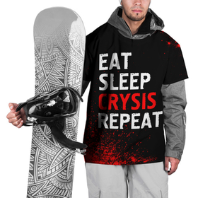 Накидка на куртку 3D с принтом Eat Sleep Crysis Repeat   Краска в Екатеринбурге, 100% полиэстер |  | Тематика изображения на принте: crysis | eat sleep crysis repeat | logo | игра | игры | крайзис | краска | краски | кризис | лого | логотип | символ