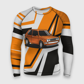 Мужской рашгард 3D с принтом Оранжевая классика авто в Тюмени,  |  | авто | автомобиль | классика | машина | оранжевая машина | оранжевый авто
