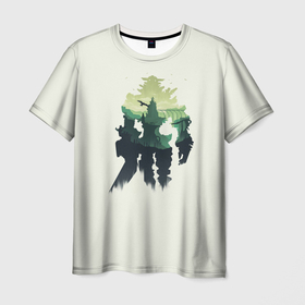 Мужская футболка 3D с принтом Shadow of colossus , 100% полиэфир | прямой крой, круглый вырез горловины, длина до линии бедер | art | game | босс | колосс | террестрис веритас | титан