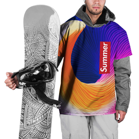 Накидка на куртку 3D с принтом Цветная волна   Summer , 100% полиэстер |  | Тематика изображения на принте: abstraction | color | fashion | summer | wave | абстракция | волна | лето | мода | цвет