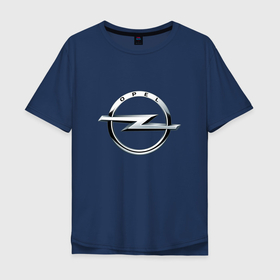 Мужская футболка хлопок Oversize с принтом OPEL (FS) в Екатеринбурге, 100% хлопок | свободный крой, круглый ворот, “спинка” длиннее передней части | auto | logo | moto | opel | symbol | авто | автомобиль | гонки | знак | лого | логотип | логотипы | марка | машина | мото | опель | символ | символы