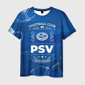 Мужская футболка 3D с принтом PSV FC 1 в Кировске, 100% полиэфир | прямой крой, круглый вырез горловины, длина до линии бедер | club | football | logo | psv | клуб | лого | молния | мяч | псв | символ | спорт | футбол | футболист | футболисты | футбольный