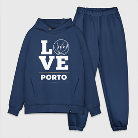 Мужской костюм хлопок OVERSIZE с принтом Porto Love Classic в Новосибирске,  |  | club | football | logo | love | porto | клуб | лого | мяч | порто | символ | спорт | футбол | футболист | футболисты | футбольный