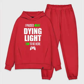 Мужской костюм хлопок OVERSIZE с принтом Dying Light I Paused ,  |  | dying | dying light | light | logo | paused | даинг | игра | игры | лайт | лого | логотип | символ