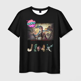 Мужская футболка 3D с принтом Jinx | Arcane: League of Legends в Тюмени, 100% полиэфир | прямой крой, круглый вырез горловины, длина до линии бедер | arcane | jinx | league of legends | аркейн | джинкс