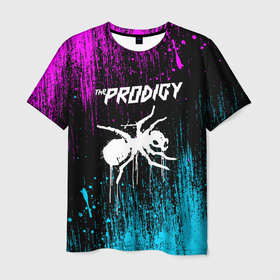 Мужская футболка 3D с принтом the prodigy | neon в Белгороде, 100% полиэфир | прямой крой, круглый вырез горловины, длина до линии бедер | prodigy | the prodigy | дарование | музыка | чудо