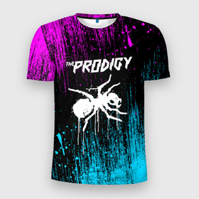 Мужская футболка 3D Slim с принтом the prodigy | neon , 100% полиэстер с улучшенными характеристиками | приталенный силуэт, круглая горловина, широкие плечи, сужается к линии бедра | prodigy | the prodigy | дарование | музыка | чудо