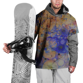 Накидка на куртку 3D с принтом Круги, фракталы в Курске, 100% полиэстер |  | абстракция | круги | линии | фракталы | шары