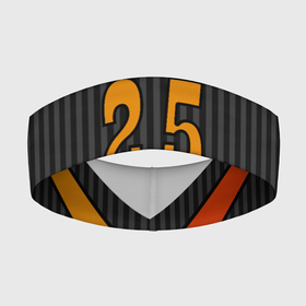 Повязка на голову 3D с принтом Комбинированный полосатый спортивный узор в Петрозаводске,  |  | геометрический | комбинированный | молодежный | номер | полосатый | серый | число