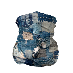 Бандана-труба 3D с принтом Patchwork   Jeans   Осень   Зима 2023 в Новосибирске, 100% полиэстер, ткань с особыми свойствами — Activecool | плотность 150‒180 г/м2; хорошо тянется, но сохраняет форму | abstraction | cloth | fashion | jeans | patchwork | абстракция | джинса | мода | пэчворк | ткань