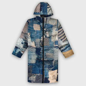 Дождевик унисекс 3D с принтом Patchwork  Jeans  Осень  Зима 2023 в городе Новоалтайск,  |  | abstraction | cloth | fashion | jeans | patchwork | абстракция | джинса | мода | пэчворк | ткань