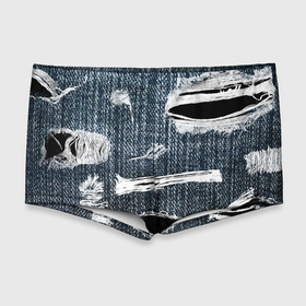 Мужские купальные плавки 3D с принтом Джинсовое рваньё   Fashion trend в Новосибирске, Полиэстер 85%, Спандекс 15% |  | fashion | jeans | rag | trend | джинса | мода | рваньё | тренд