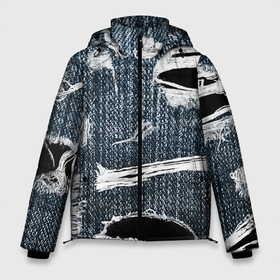 Мужская зимняя куртка 3D с принтом Джинсовое рваньё   Fashion trend в Новосибирске, верх — 100% полиэстер; подкладка — 100% полиэстер; утеплитель — 100% полиэстер | длина ниже бедра, свободный силуэт Оверсайз. Есть воротник-стойка, отстегивающийся капюшон и ветрозащитная планка. 

Боковые карманы с листочкой на кнопках и внутренний карман на молнии. | fashion | jeans | rag | trend | джинса | мода | рваньё | тренд