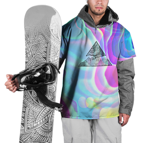 Накидка на куртку 3D с принтом Размытые волны Микеланджело в Екатеринбурге, 100% полиэстер |  | абстракции | микеланджело руки | оптические иллюзии | цветные волны