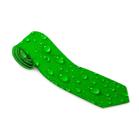 Галстук 3D с принтом зеленый фон с росой , 100% полиэстер | Длина 148 см; Плотность 150-180 г/м2 | background | dew | drop | drops | green | greenery | plain | зеленый | зелень | капли | капля | однотон | природа | роса | фон