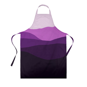 Фартук 3D с принтом фиолетовый градиент горы абстракция в Курске, 100% полиэстер | общий размер — 65 х 85 см, ширина нагрудника — 26 см, горловина — 53 см, длина завязок — 54 см, общий обхват в поясе — 173 см. Принт на завязках и на горловине наносится с двух сторон, на основной части фартука — только с внешней стороны | abstraction | background | color transition | gradient | lilac | mountains | purple | абстракция | горы | горы в моем сердце | градиент | переход цвета | сиреневый | фиолетовый | фон