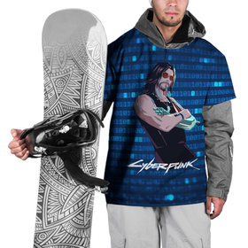 Накидка на куртку 3D с принтом Johnny  Джонни    Cyberpunk2077 , 100% полиэстер |  | Тематика изображения на принте: 2077 | cyberpunk | cyberpunk 2077 | jognny | night city | vi | ви | джони | джонни | кибер | киберпанк | найтсити | панк