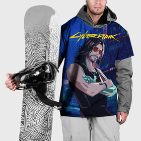 Накидка на куртку 3D с принтом Johnny    Cyberpunk2077 в Тюмени, 100% полиэстер |  | 