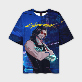 Мужская футболка oversize 3D с принтом Johnny    Cyberpunk2077 в Кировске,  |  | 