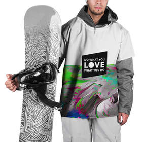 Накидка на куртку 3D с принтом DWYL , 100% полиэстер |  | abstraction | bright | colors | love | splash | абстракция | брызги | краска | люби | любовь | надпись | необычный | разноцветный | фееричный | цвета | цитата | яркий