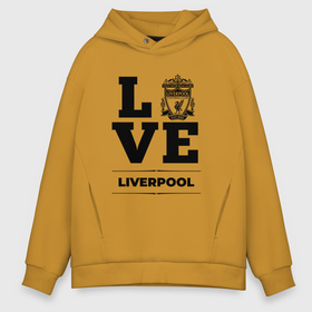 Мужское худи Oversize хлопок с принтом Liverpool Love Классика в Тюмени, френч-терри — 70% хлопок, 30% полиэстер. Мягкий теплый начес внутри —100% хлопок | боковые карманы, эластичные манжеты и нижняя кромка, капюшон на магнитной кнопке | club | football | liverpool | logo | love | клуб | ливерпуль | лого | мяч | символ | спорт | футбол | футболист | футболисты | футбольный