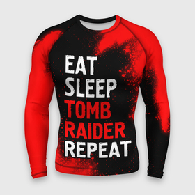 Мужской рашгард 3D с принтом Eat Sleep Tomb Raider Repeat + Краска ,  |  | eat sleep tomb raider repeat | logo | raider | tomb | игра | игры | краска | краски | лого | логотип | райдер | символ | томб