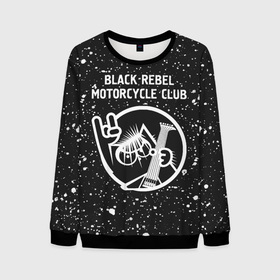 Мужской свитшот 3D с принтом Black Rebel Motorcycle Club   КОТ в Новосибирске, 100% полиэстер с мягким внутренним слоем | круглый вырез горловины, мягкая резинка на манжетах и поясе, свободная посадка по фигуре | Тематика изображения на принте: band | black | black rebel motorcycle club | club | metal | motorcycle | paint | rebel | rock | блэк | брызги | группа | кот | краска | мотосайкл | ребел | рок