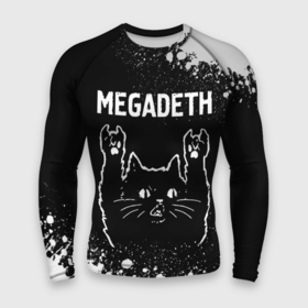 Мужской рашгард 3D с принтом Megadeth  Rock Cat в Санкт-Петербурге,  |  | band | megadeth | metal | paint | rock | брызги | группа | кот | краска | мегадэт | рок | рок кот