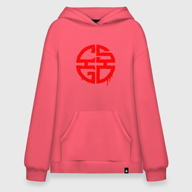 Худи SuperOversize хлопок с принтом Эмблема 