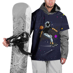 Накидка на куртку 3D с принтом Космонавт    скейтбордист в Белгороде, 100% полиэстер |  | Тематика изображения на принте: вселенная | звезды | космонавт | космонавт   скейтбордист | космос | планета | скет