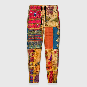 Мужские брюки 3D с принтом Пэчворк   Лоскутное одеяло    Patchwork Quilt в Екатеринбурге, 100% полиэстер | манжеты по низу, эластичный пояс регулируется шнурком, по бокам два кармана без застежек, внутренняя часть кармана из мелкой сетки | blanket | color | fashion | patchwork | авангард | мода | одеяло | пэчворк | узор | цвет