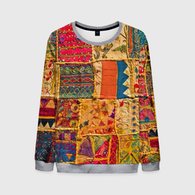Мужской свитшот 3D с принтом Пэчворк   Лоскутное одеяло    Patchwork Quilt в Белгороде, 100% полиэстер с мягким внутренним слоем | круглый вырез горловины, мягкая резинка на манжетах и поясе, свободная посадка по фигуре | blanket | color | fashion | patchwork | авангард | мода | одеяло | пэчворк | узор | цвет