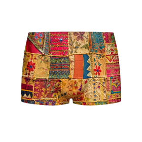 Мужские трусы 3D с принтом Пэчворк   Лоскутное одеяло    Patchwork Quilt в Курске, 50% хлопок, 50% полиэстер | классическая посадка, на поясе мягкая тканевая резинка | blanket | color | fashion | patchwork | авангард | мода | одеяло | пэчворк | узор | цвет