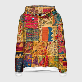 Мужская толстовка 3D с принтом Пэчворк   Лоскутное одеяло    Patchwork Quilt в Белгороде, 100% полиэстер | двухслойный капюшон со шнурком для регулировки, мягкие манжеты на рукавах и по низу толстовки, спереди карман-кенгуру с мягким внутренним слоем. | blanket | color | fashion | patchwork | авангард | мода | одеяло | пэчворк | узор | цвет