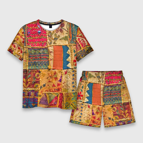 Мужской костюм с шортами 3D с принтом Пэчворк  Лоскутное одеяло  Patchwork Quilt в Курске,  |  | blanket | color | fashion | patchwork | авангард | мода | одеяло | пэчворк | узор | цвет