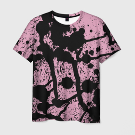 Мужская футболка 3D с принтом Кляксы   Авангард   Узор   Blots   Vanguard   Pattern в Курске, 100% полиэфир | прямой крой, круглый вырез горловины, длина до линии бедер | abstraction | blots | fashion | pattern | абстракция | авангард | кляксы | мода